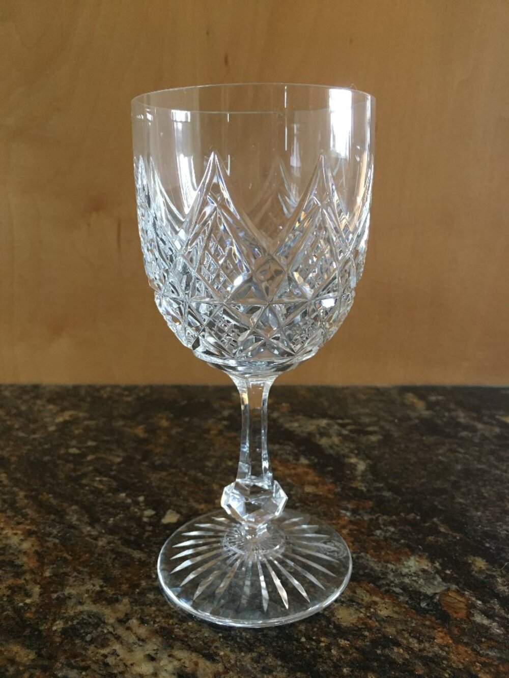 VTG Baccarat Colbert Cut Crystal Wine Goblet Glass - F